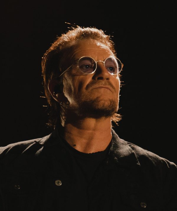 Bono of U2. Photo by @high_iso Hafiyyan Faza. Music Photographer | Concert Photographer. Southeast Asia, Jakarta, Indonesia.
